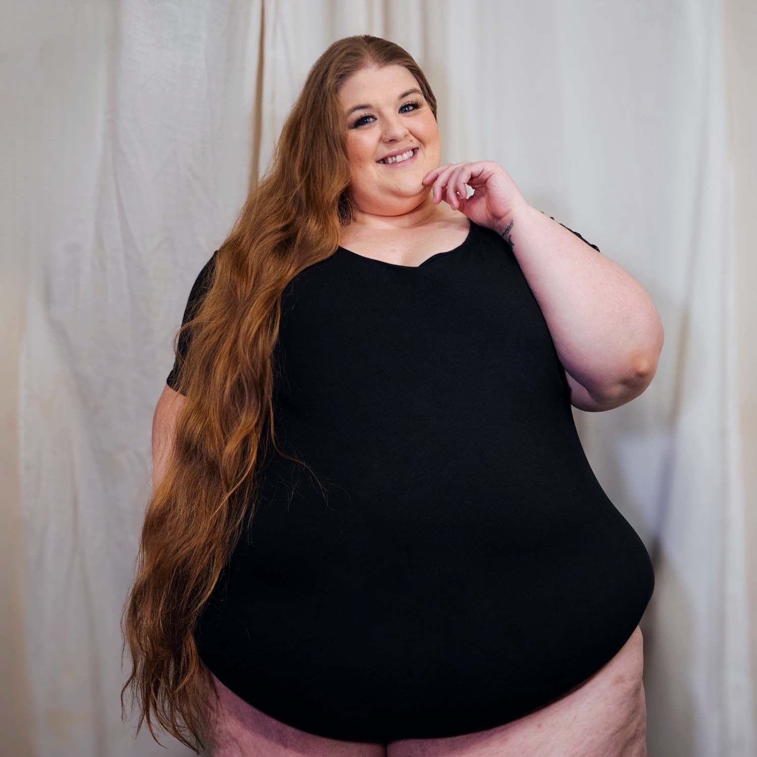 Short Sleeve Cotton Bodysuit - Black